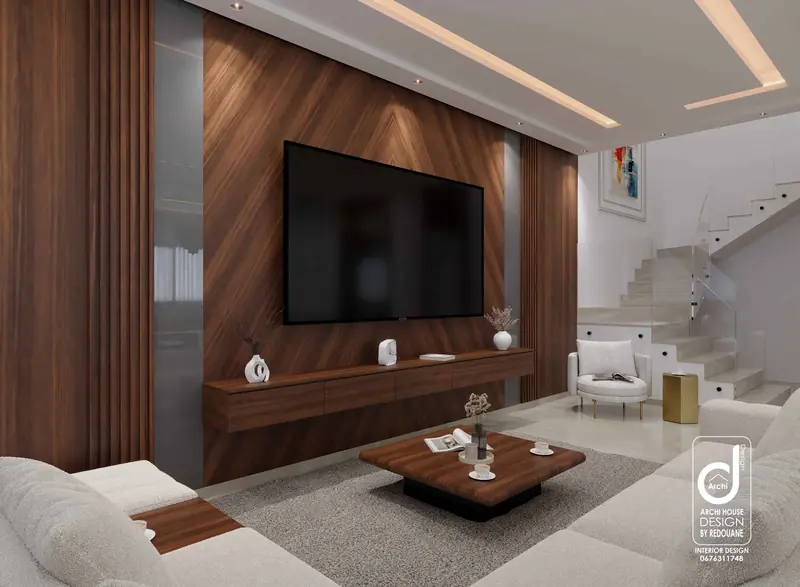 Salon et escalier design